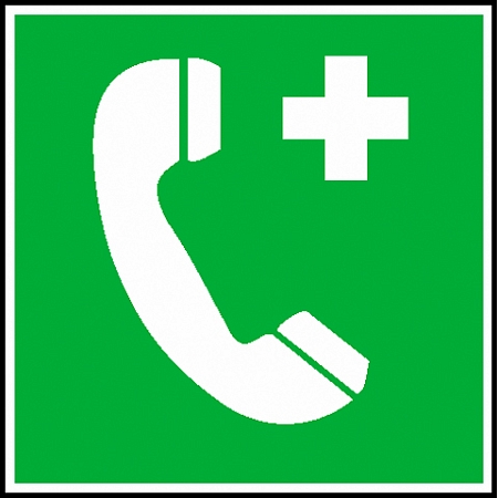 Velkoformátová tabulka – Telefon pro tísňová volání, samolepicí fólie